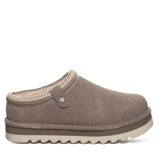 Bearpaw Calista Morel Suede Clog With Braided Trim