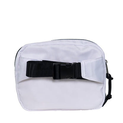 Bearpaw SQUARE DOUBLE ZIP WAIST BAG/SLING WHITE/BLACK