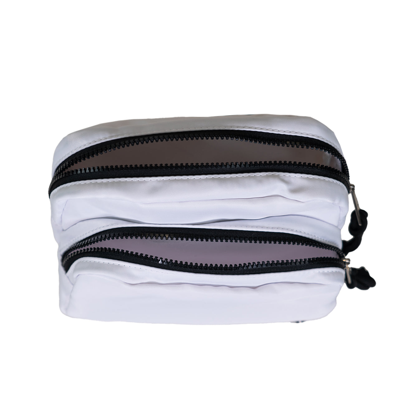Bearpaw SQUARE DOUBLE ZIP WAIST BAG/SLING WHITE/BLACK