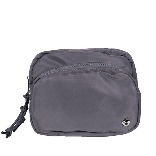 Bearpaw SQUARE DOUBLE ZIP WAIST BAG/SLING DARK GRAY