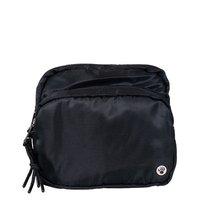 Bearpaw SQUARE DOUBLE ZIP WAIST BAG/SLING BLACK