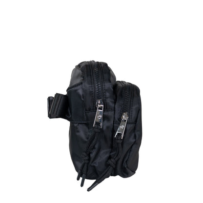Bearpaw SQUARE DOUBLE ZIP WAIST BAG/SLING BLACK