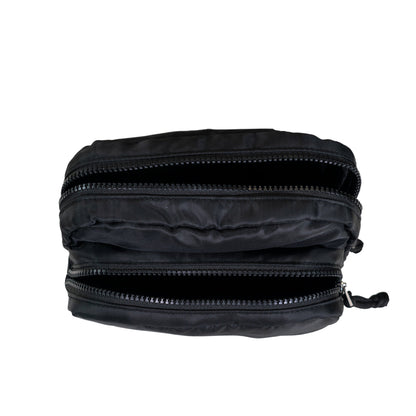 Bearpaw SQUARE DOUBLE ZIP WAIST BAG/SLING BLACK