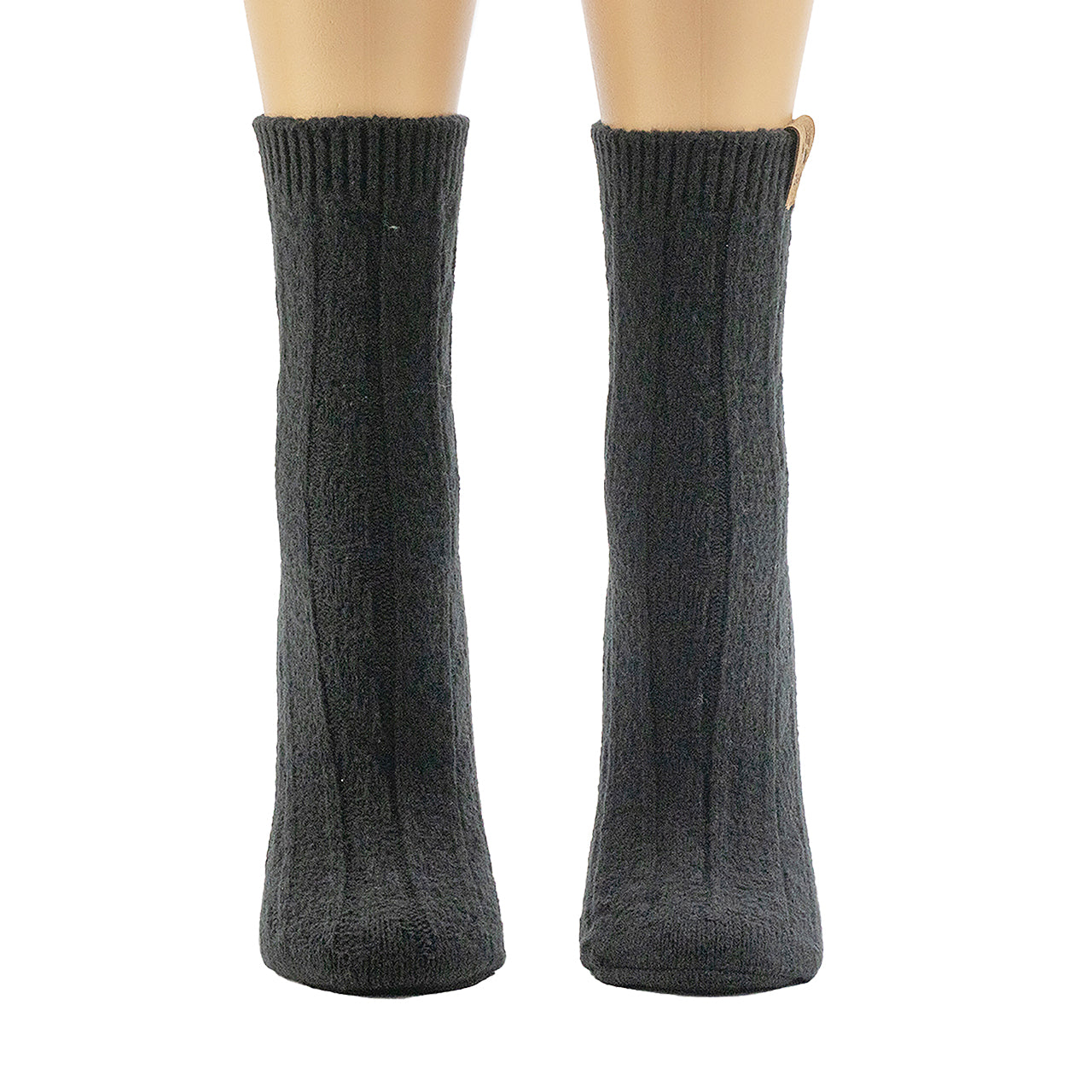 Bearpaw LADIES GEO TEXTURE ANKLET 2PK BLACK