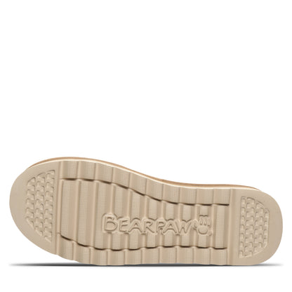 Bearpaw Arden Toffee Suede Clog Slipper With Faux Fur Footbed