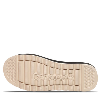Bearpaw Arden Black Suede Clog Slipper With Faux Fur Footbed