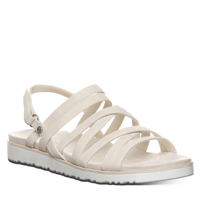 Bearpaw Crete Bone Strappy Sandal With Adjustable Hook and Loop Closure