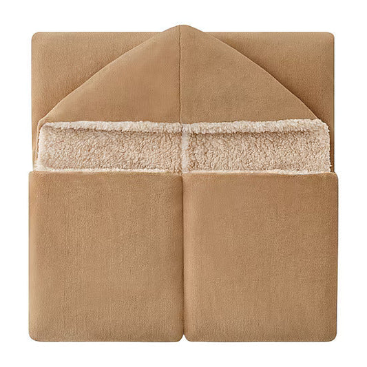 Bearpaw COZY HOODED THROW TAUPE