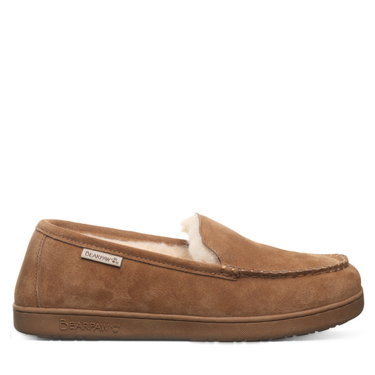 Bearpaw Brian Hickory Slipper With Wool Blend Lining and Plaid Detail