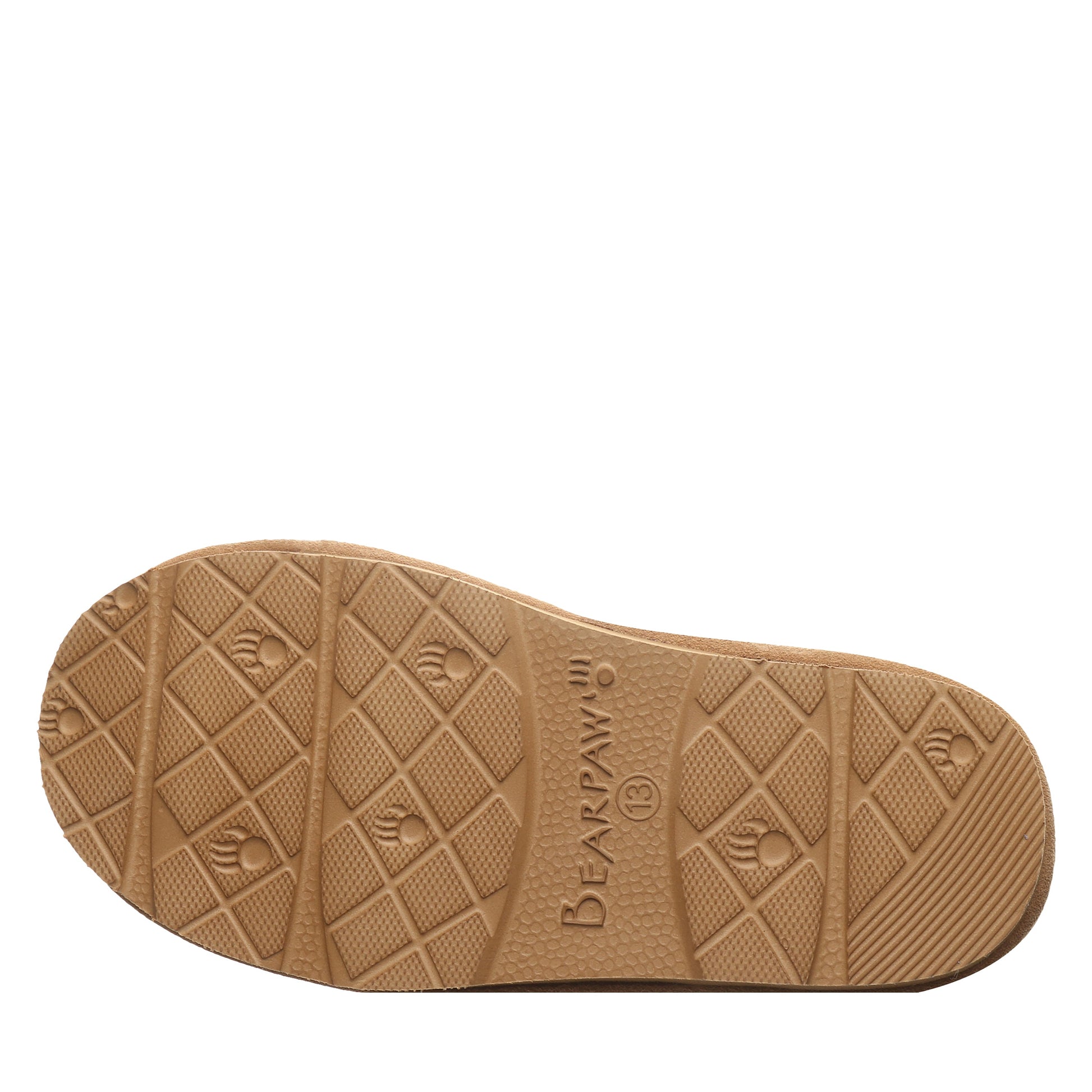Bearpaw Brina Youth Iced Coffee Suede Clog Slipper With Faux Fur Collar