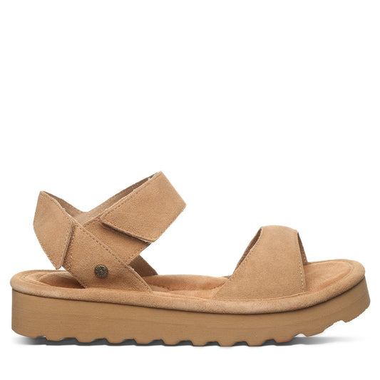 Bearpaw Crest Iced Coffee Platform Sandal With Quilted Footbed