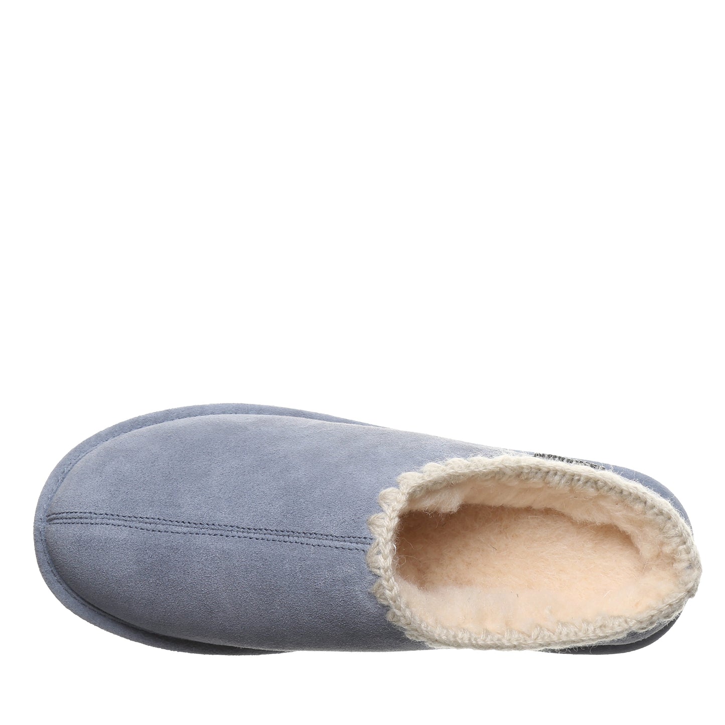 Bearpaw Crochet Martis Blue Fin Platform Slipper With Crochet Trim