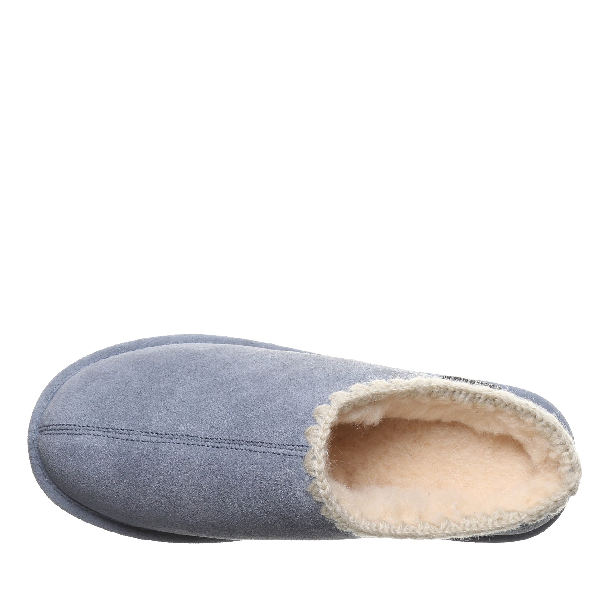 Bearpaw Crochet Martis Blue Fin Platform Slipper With Crochet Trim