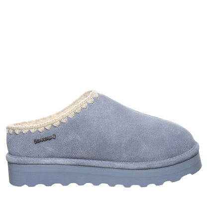 Bearpaw Crochet Martis Blue Fin Platform Slipper With Crochet Trim