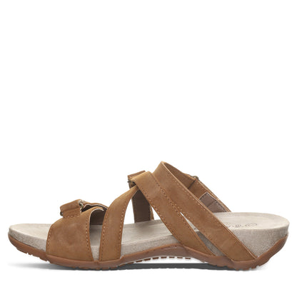 Bearpaw Acacia Brown Sandal Suede Straps - BEARPAW