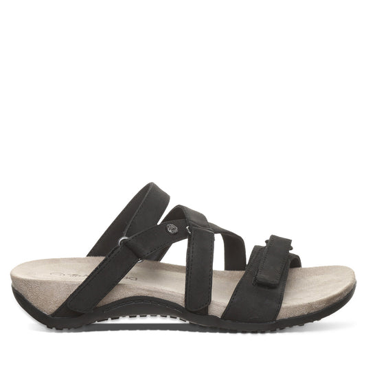 Bearpaw Acacia Black Sandal Suede Straps - BEARPAW