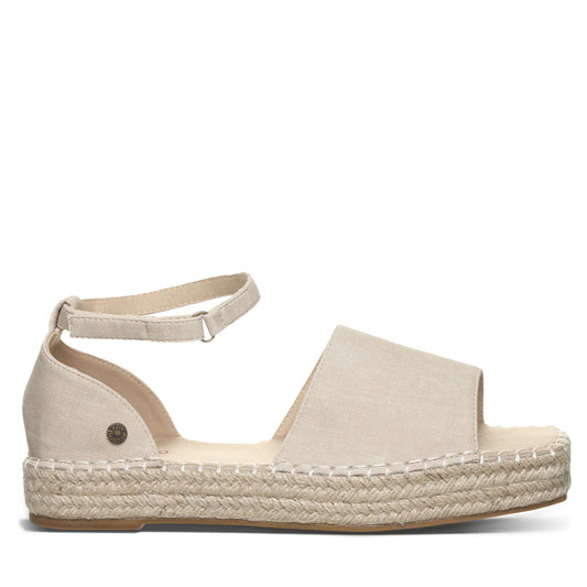 Bearpaw Affogato Tan Espadrille Sandal With Cushioned Footbed