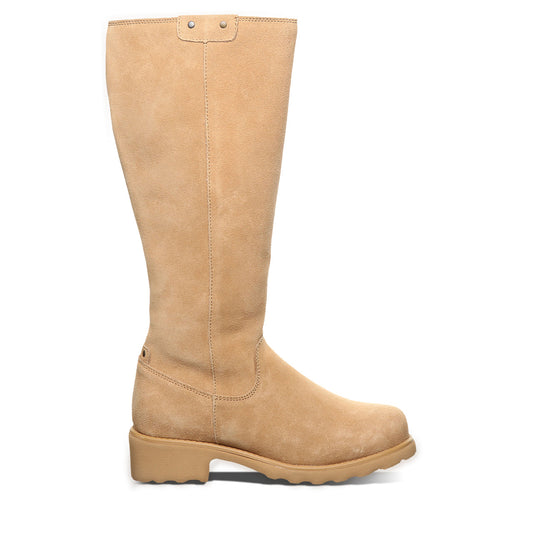 Bearpaw Audrina Iced Coffee Knee-High Suede Boot With Sherpa Lining