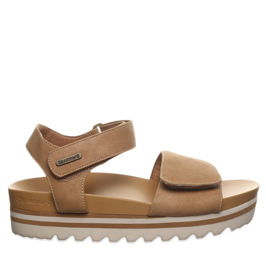 Bearpaw Bobbi Iced Coffee Platform Sandal With Adjustable Straps