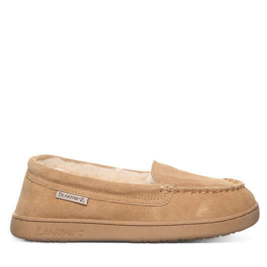 Bearpaw Angel Iced Coffee Suede Slipper With Wool Blend Lining