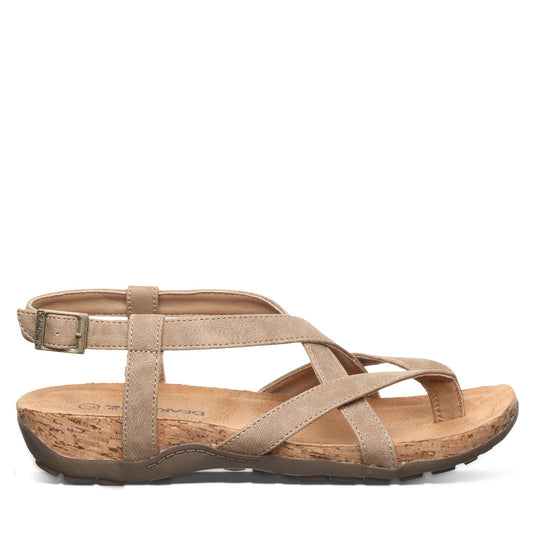 Bearpaw Casita Brown Strappy Sandal With Cushioned Footbed