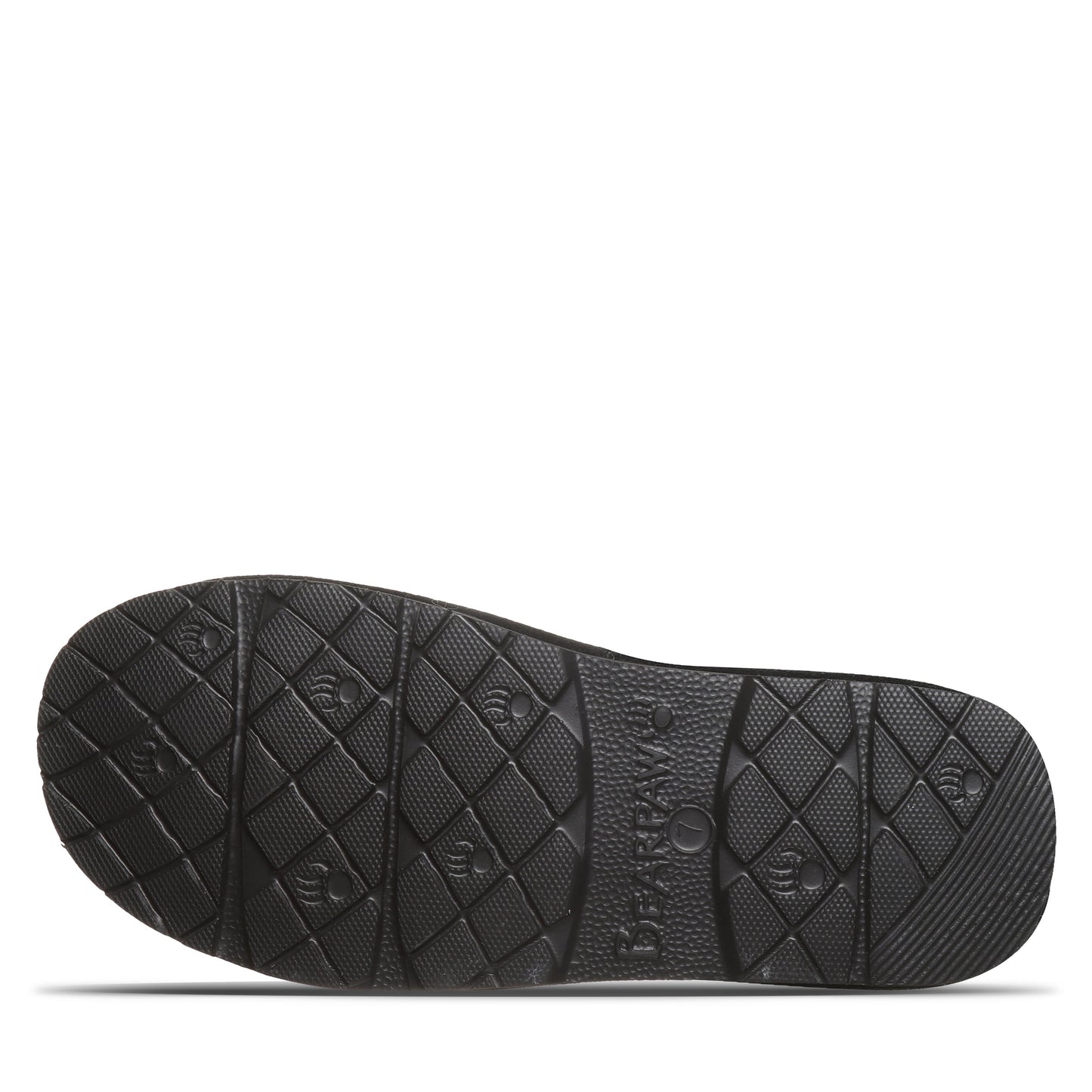 Bearpaw Brina Black Suede Clog Slipper With Faux Fur Collar