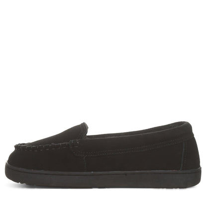 Bearpaw Angel Black Suede Slipper With Wool Blend Lining