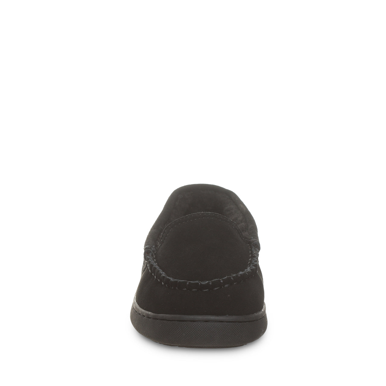Bearpaw Angel Black Suede Slipper With Wool Blend Lining