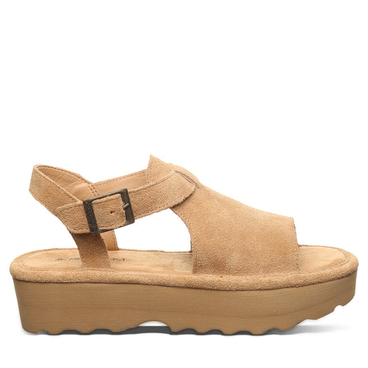 Bearpaw Ascend Iced Coffee Platform Sandal With Buckle Strap