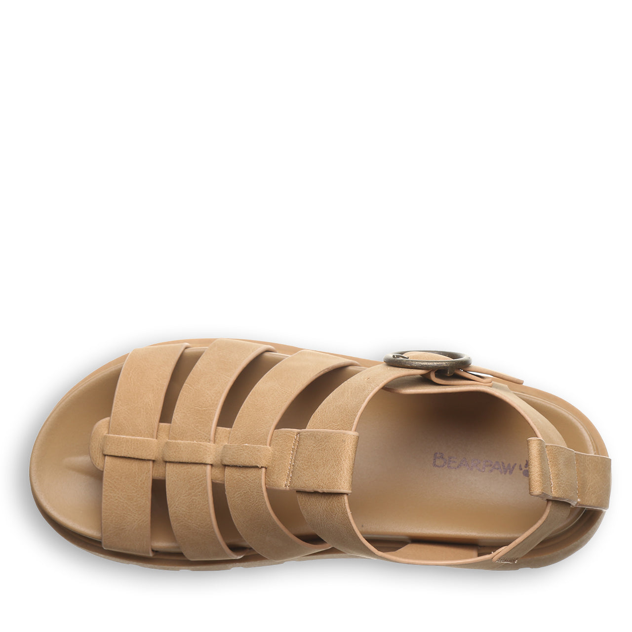 Bearpaw Aura Iced Coffee Platform Strappy Sandal With Buckle Closure
