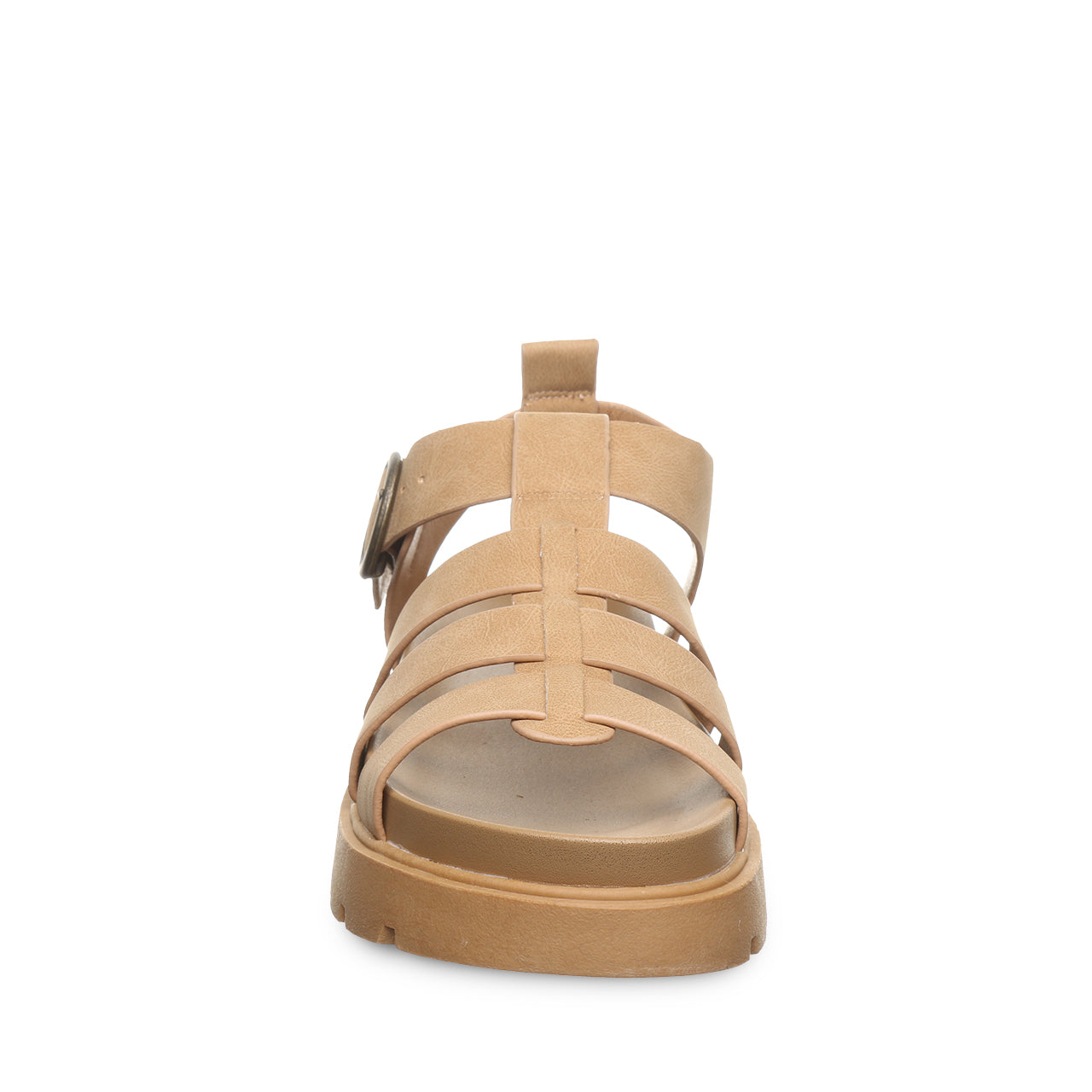 Bearpaw Aura Iced Coffee Platform Strappy Sandal With Buckle Closure